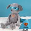 Superhund - Kuscheltier mit Ihrem Wunschnamen und Initial auf dem Cape
