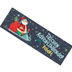 Taschen Adventskalender - 300g Schokolade als Weihnachtskalender mit Namensaufdruck