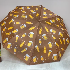 Taschen Regenschirm als Bierflasche