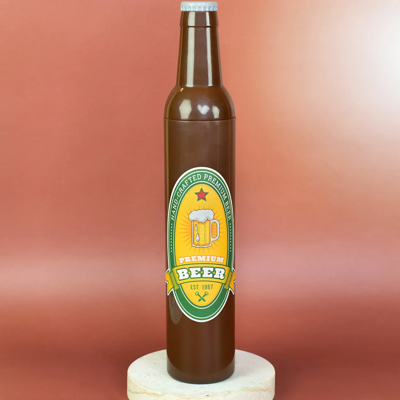 Taschen Regenschirm als Bierflasche