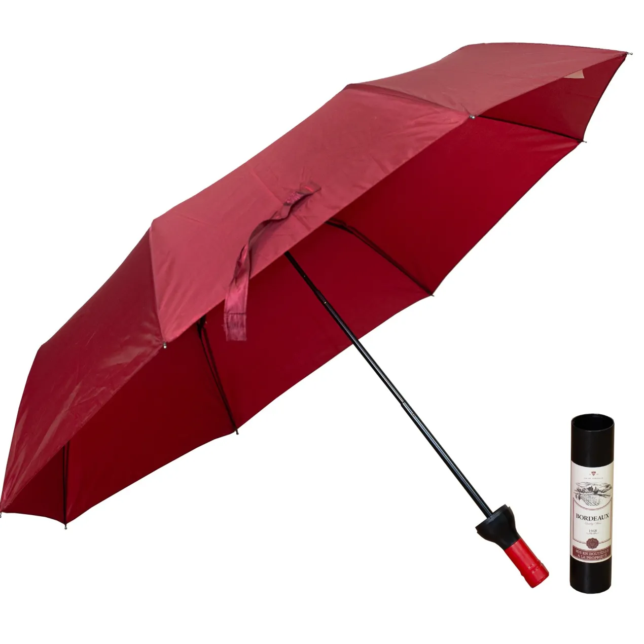 Taschen Regenschirm als Weinflasche Bordeaux