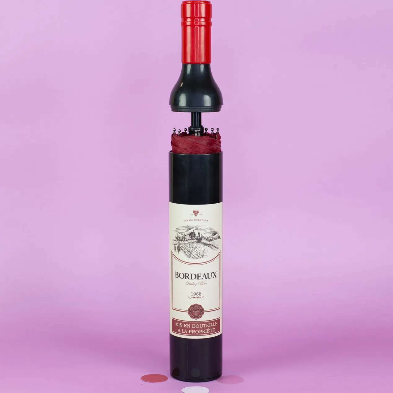 Taschen Regenschirm als Weinflasche Bordeaux