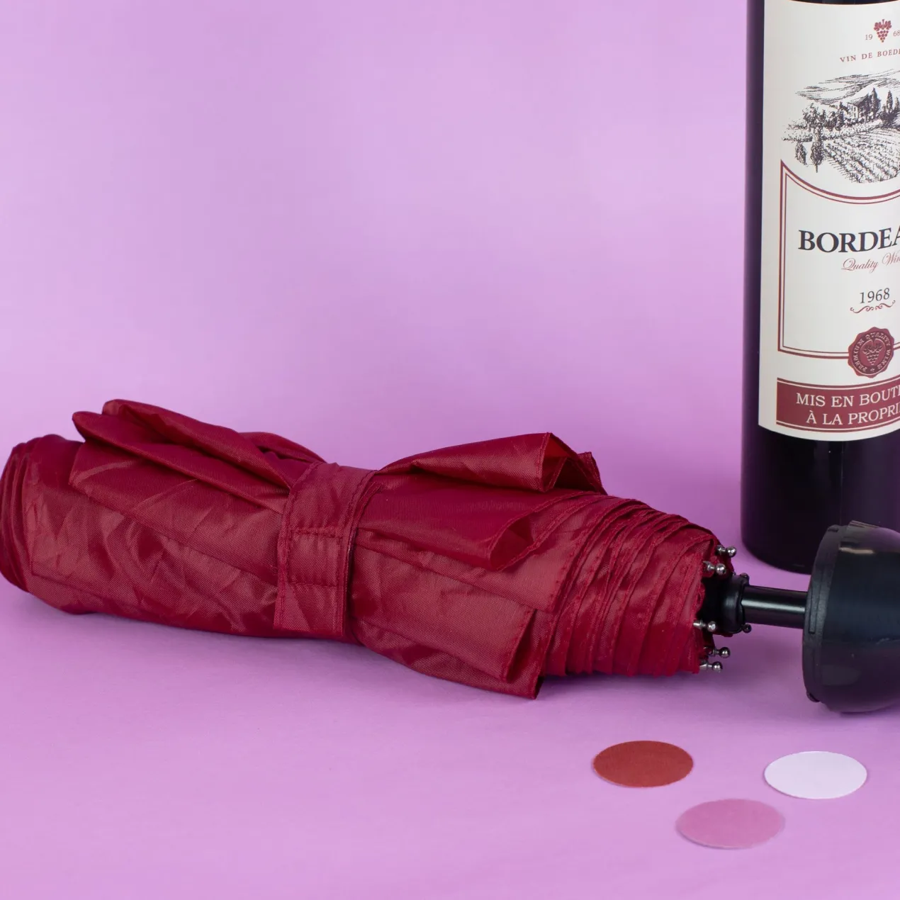 Taschen Regenschirm als Weinflasche Bordeaux
