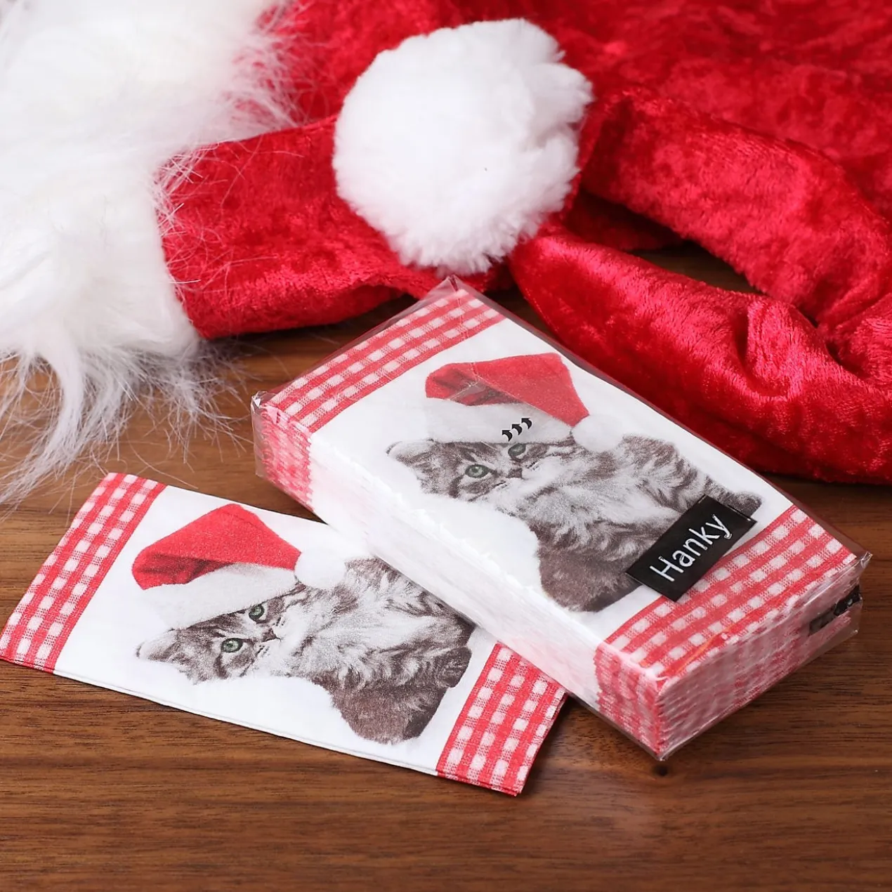 Taschentücher - Santa Kitty