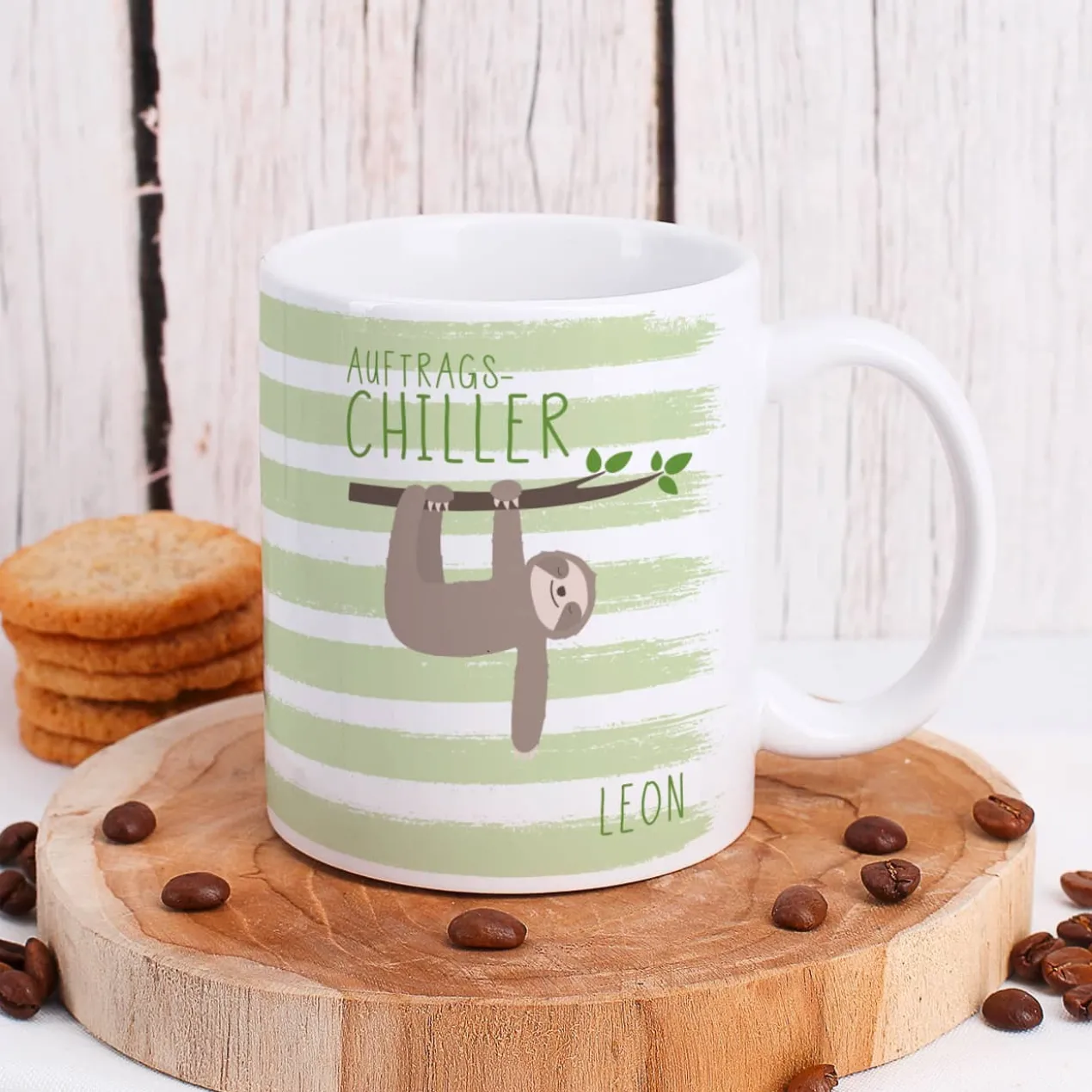 Tasse "Auftragschiller" mit Name