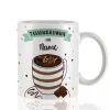 Tasse bedruckt mit Name und Rezept für Tassenbrownie