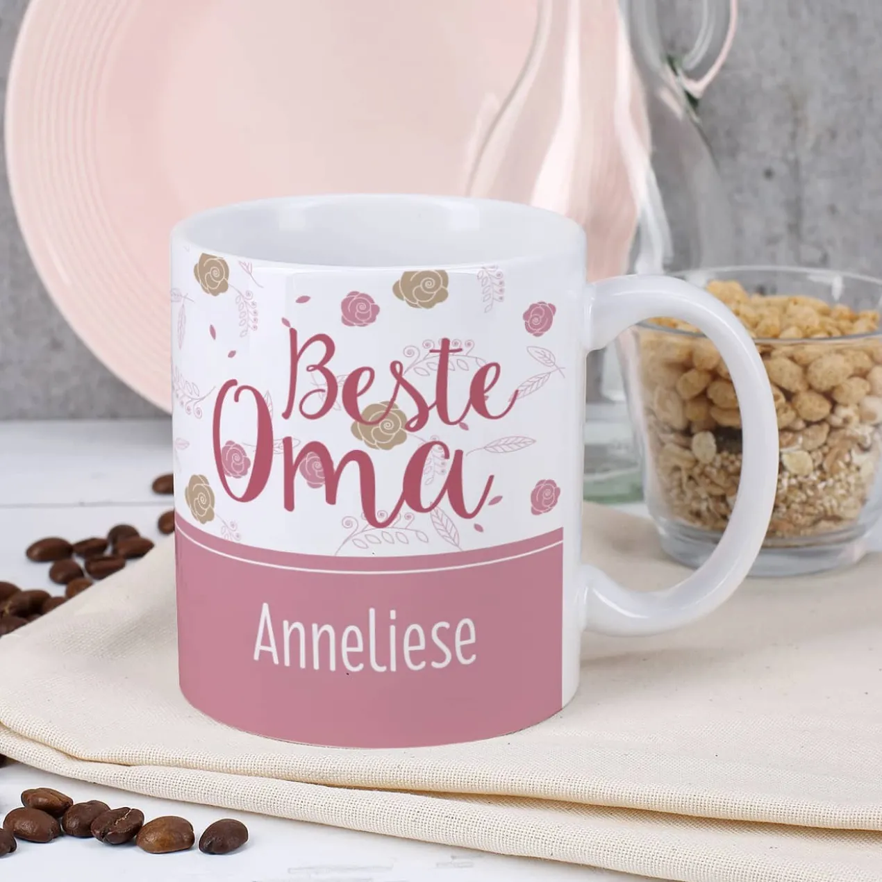 Tasse - Beste Oma - mit Wunschname