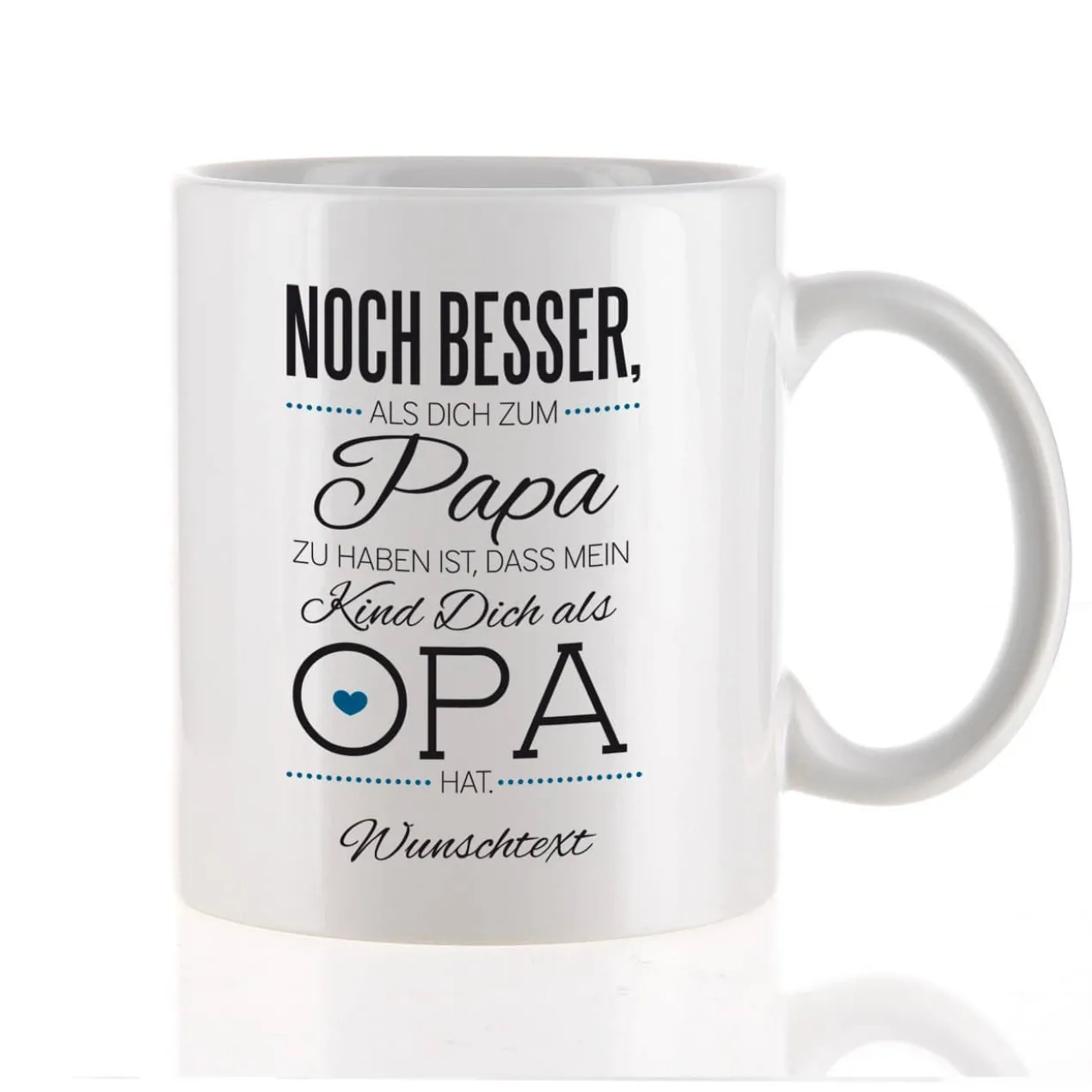 Tasse für den besten Opa mit Spruch und Wunschtext