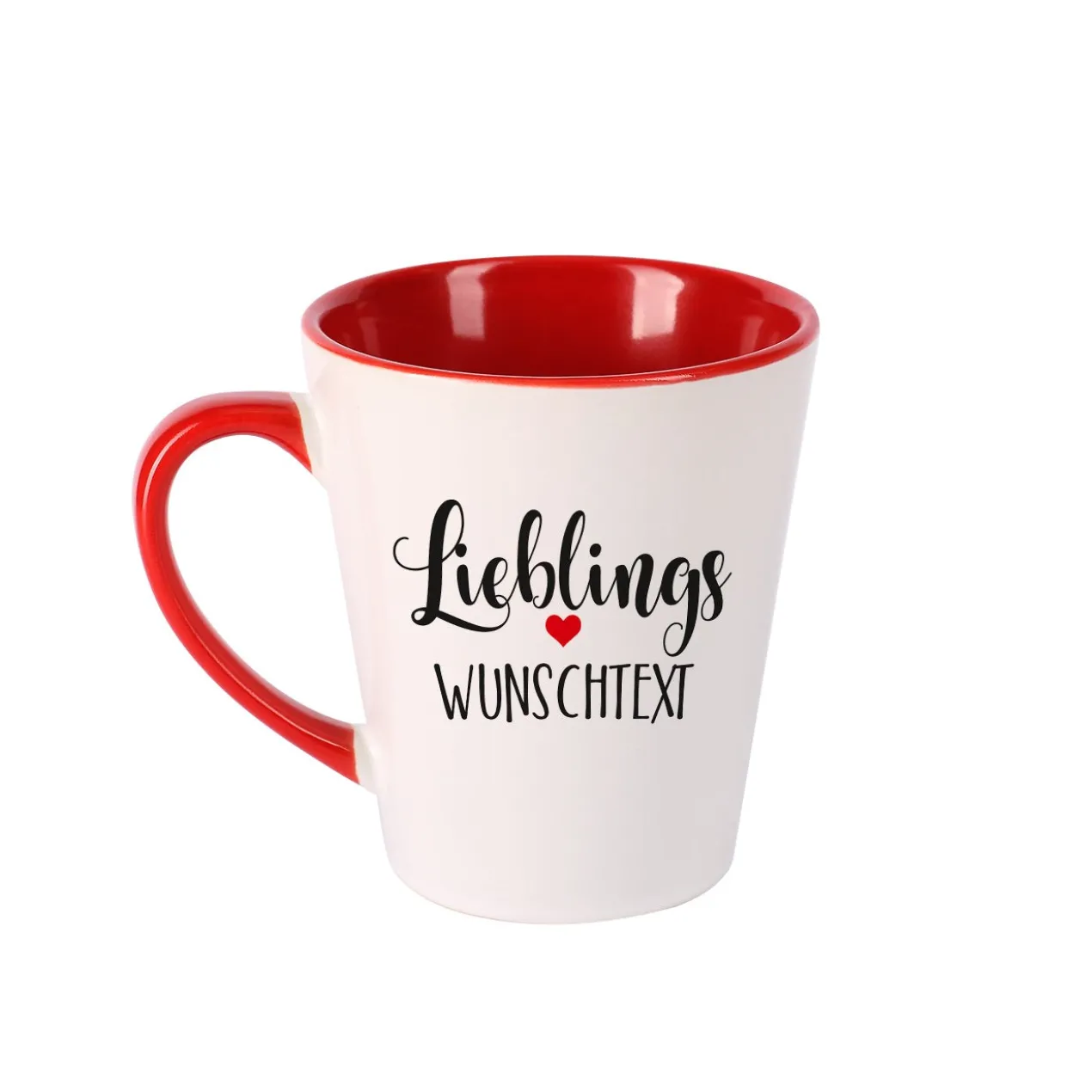 Tasse für den Lieblingsmenschen mit Wunschtext und Herz