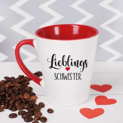 Tasse für den Lieblingsmenschen mit Wunschtext und Herz