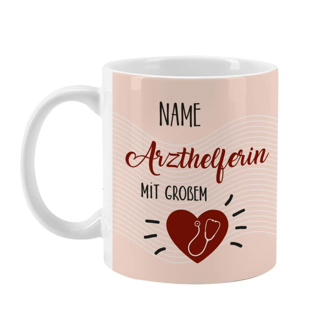 Tasse für eine Arzthelferin mit großem Herz - als Dankeschön