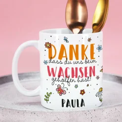 Tasse für Erzieher - Danke, dass du uns beim Wachsen geholfen hast!