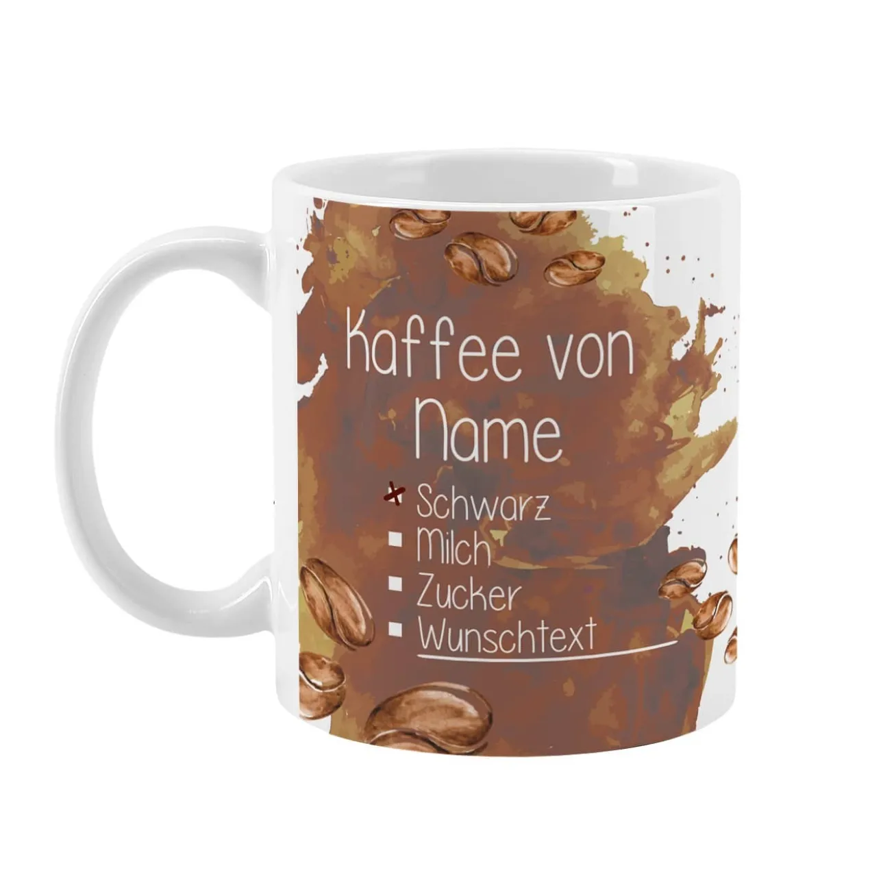 Tasse für Ihren Wunschkaffee - Kaffee schwarz, mit Milch oder Zucker
