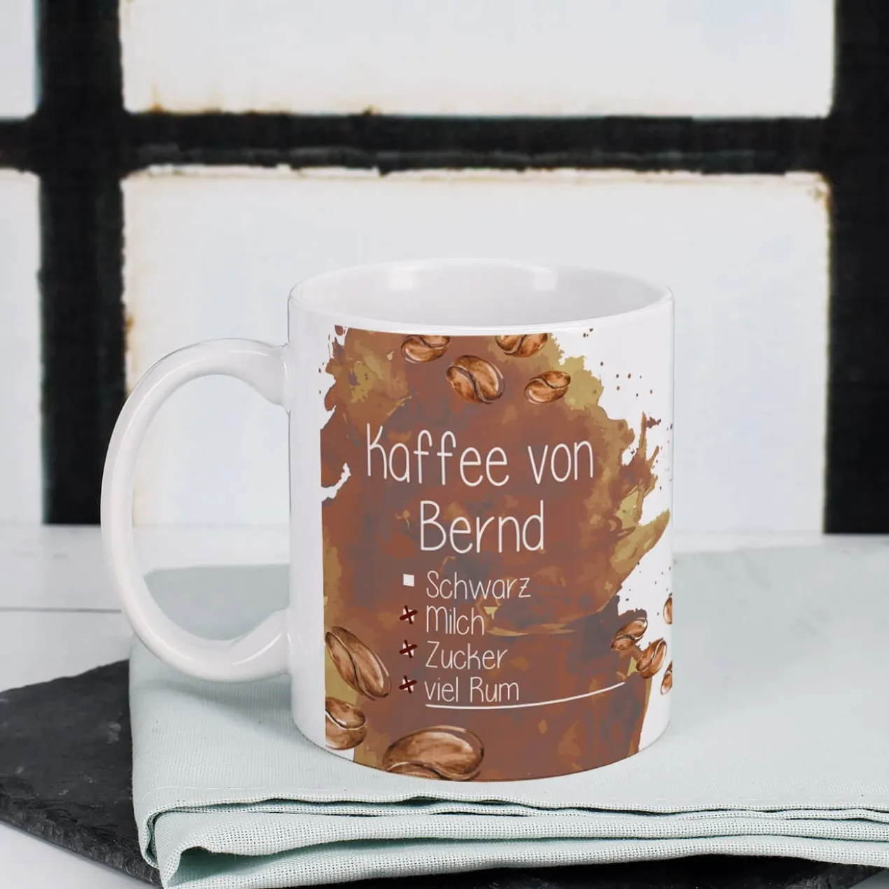 Tasse für Ihren Wunschkaffee - Kaffee schwarz, mit Milch oder Zucker