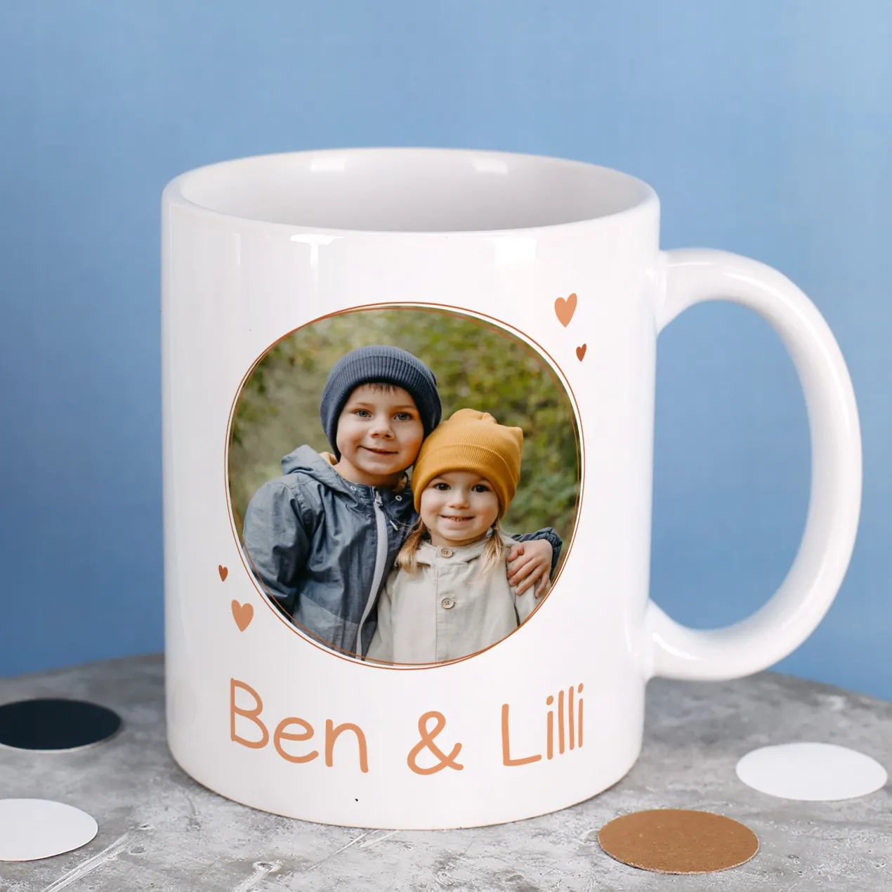 Tasse für Papa zum Vatertag mit Foto & Wunschtext personalisiert | Bär Motiv - du bist unentbärlich