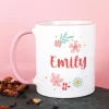 Tasse "Gönn dir mal ne Mauszeit" personalisiert mit Name | Rosa Rand & Henkel