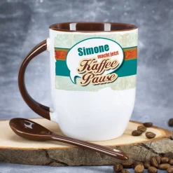 Tasse Kaffeepause mit Ihrem Wunschnamen