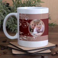 Tasse mit Foto und Text