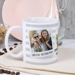 Tasse mit Ihren drei Lieblingsbildern und Wunschtexten
