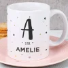 Tasse mit Name und Initiale