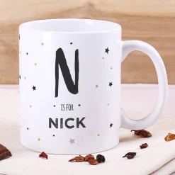 Tasse mit Name und Initiale