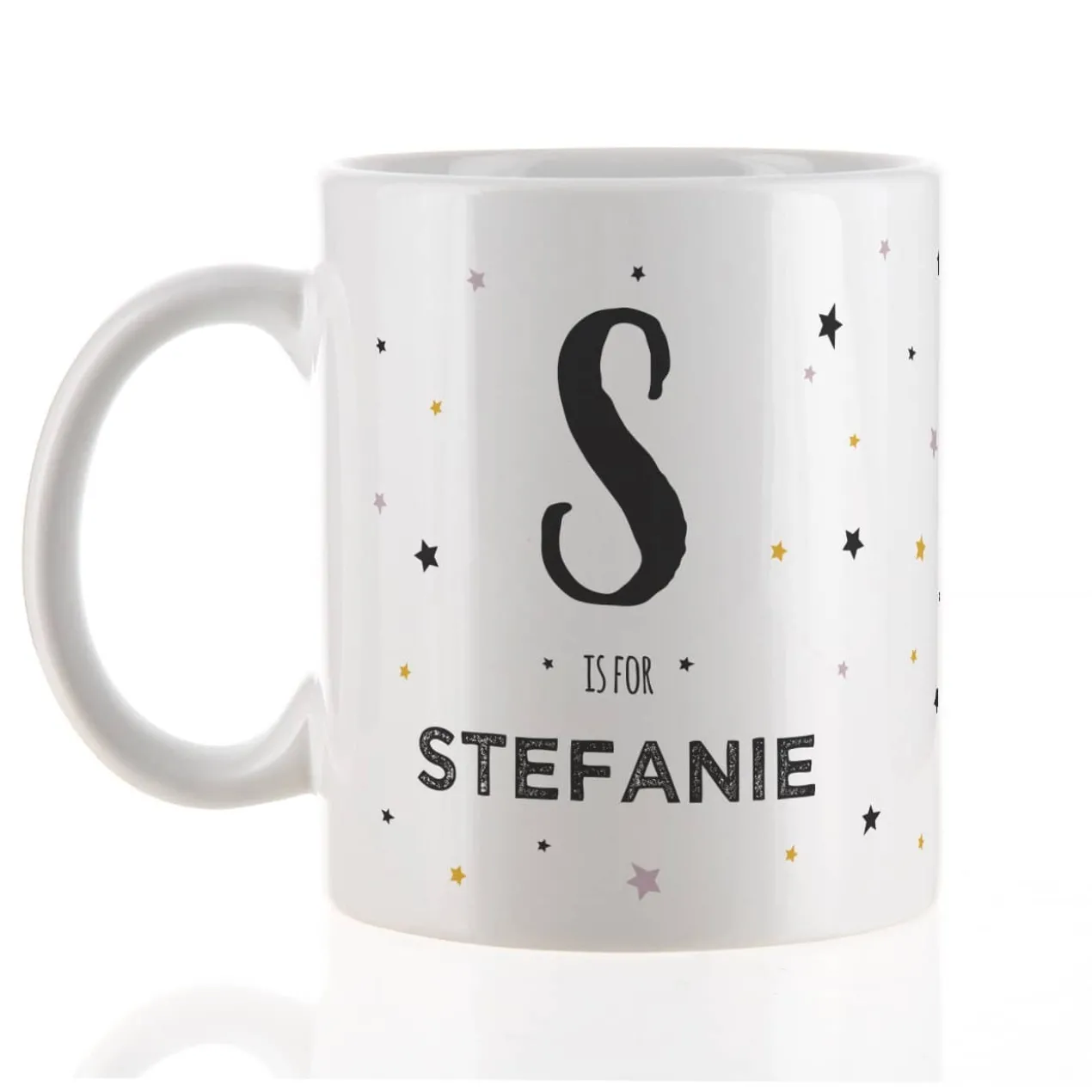 Tasse mit Name und Initiale