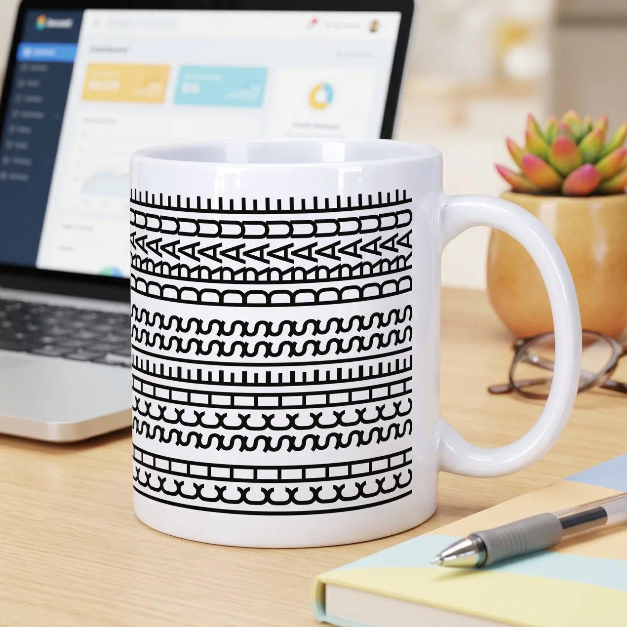Tasse mit versteckter Botschaft 'Ich scheiss drauf' | Kaffeetasse als lustiges Geschenk