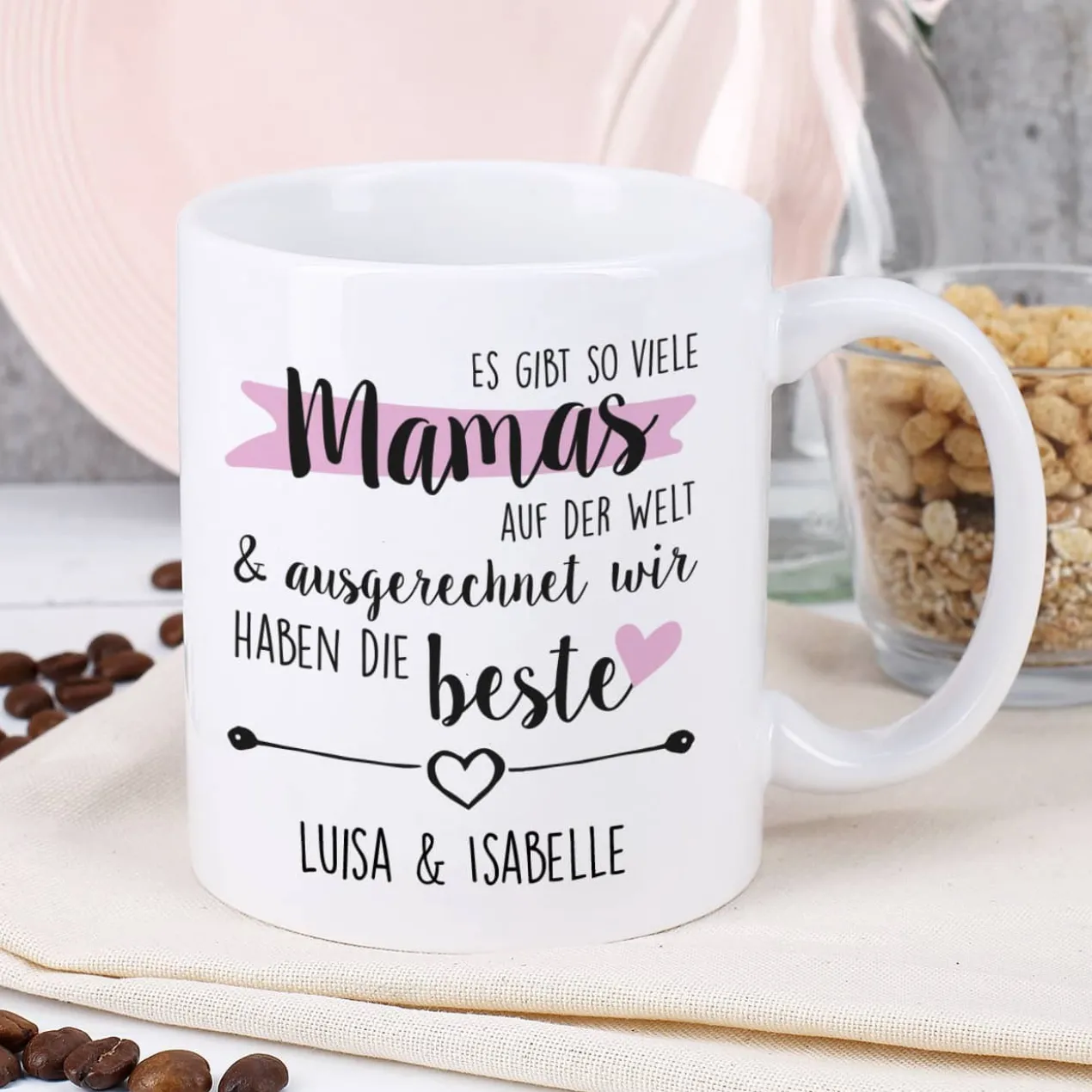 Tasse zum Muttertag - Es gibt so viele Mamas auf der Welt und ausgerechnet ich habe die beste