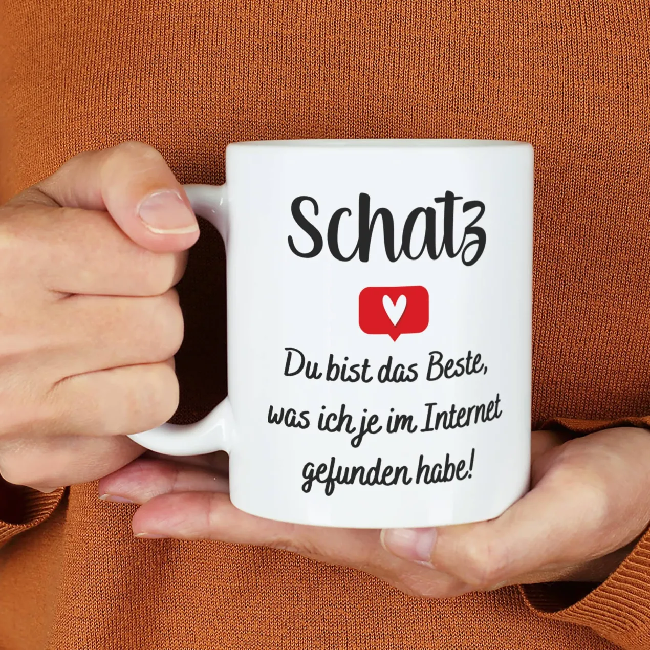 Tasse zum Valentinstag - Du bist das Beste, was ich je im Internet gefunden habe!