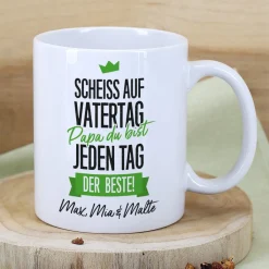 Tasse zum Vatertag - Du bist jeden Tag der Beste! mit Wunschtext
