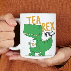 Tea Rex - Tasse mit Namensaufdruck und T-Rex Motiv