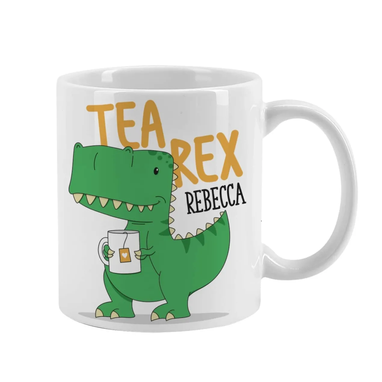 Tea Rex - Tasse mit Namensaufdruck und T-Rex Motiv