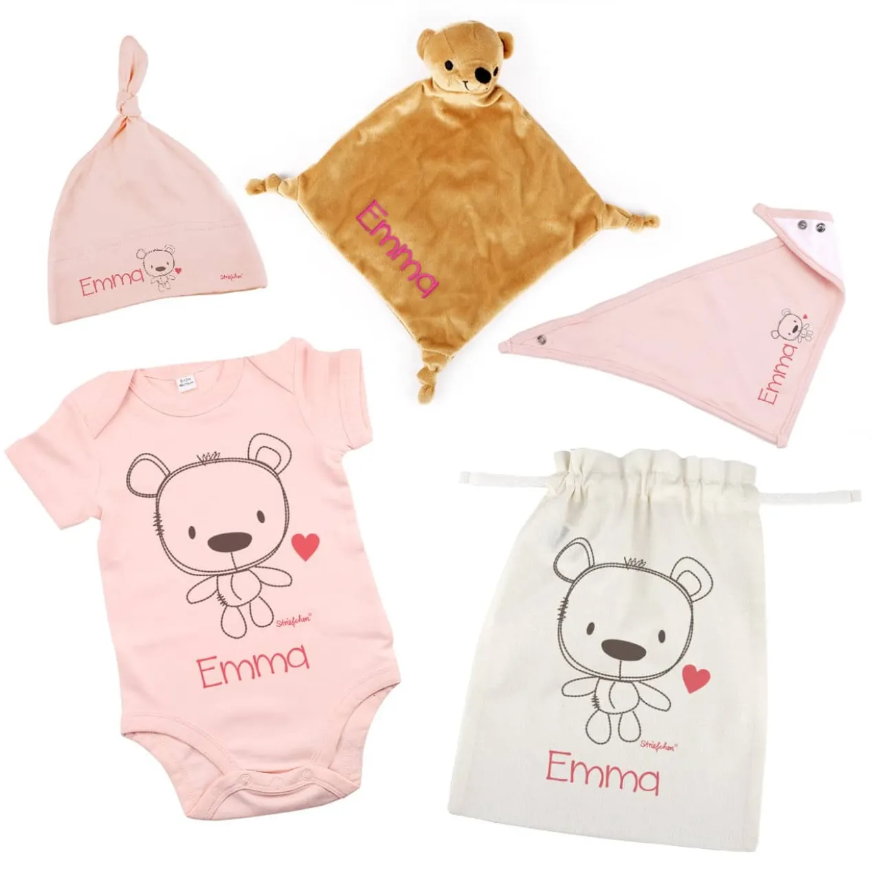 Teddy-Geschenkset für Mädchen zur Geburt