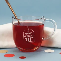 Teeglas graviert mit Lieblingstee Motiv und Name