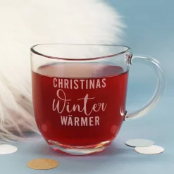 Teeglas - Winter Wärmer - mit Name graviert