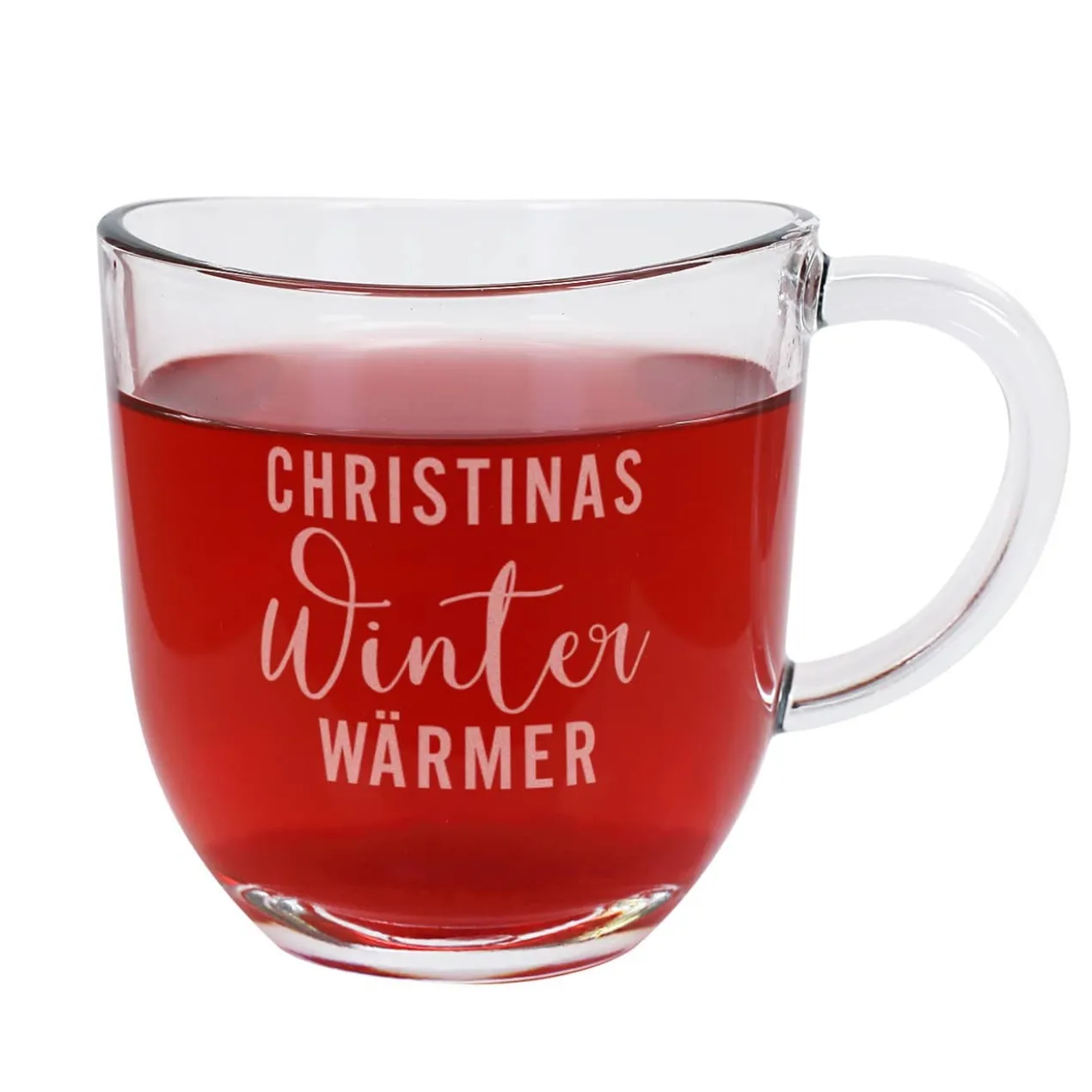 Teeglas - Winter Wärmer - mit Name graviert