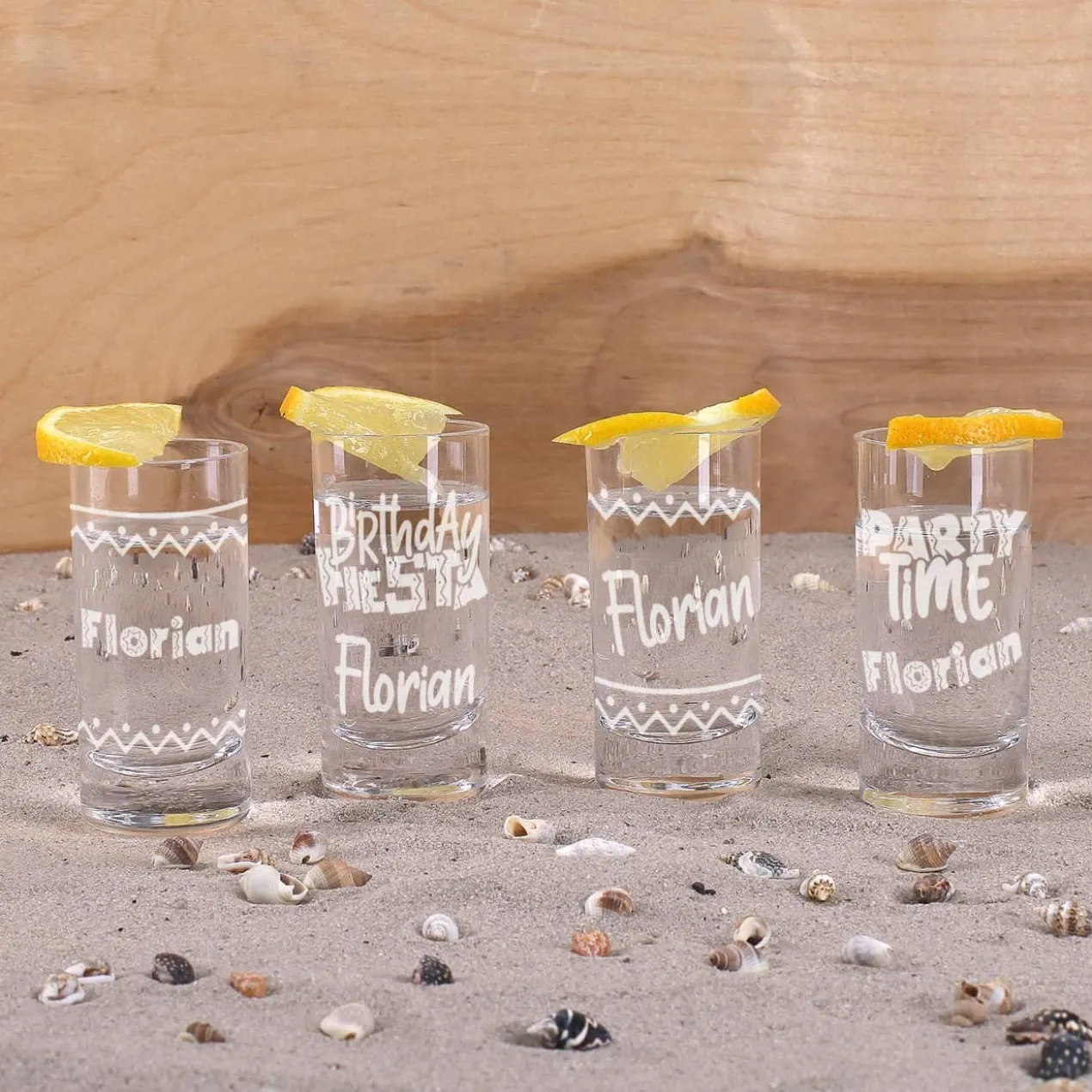 Tequila-Set "Birthday Fiesta" mit vier Shotgläsern, Sierra Tequila und Geschenkkiste