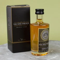 The Nine Springs - Triple Cask Single Malt Whisky aus dem Eichsfeld in Thüringen | Miniaturflasche