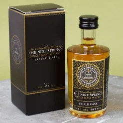 The Nine Springs - Triple Cask Single Malt Whisky aus dem Eichsfeld in Thüringen | Miniaturflasche
