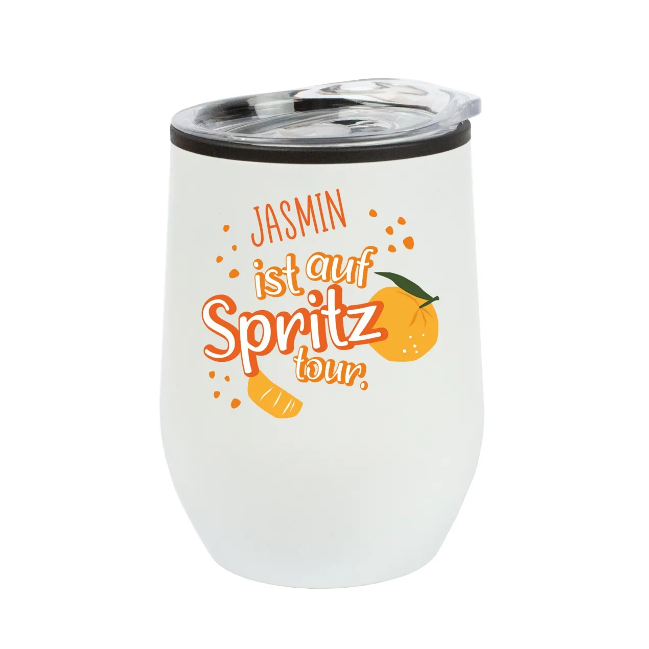 Thermobecher 'Spritztour' personalisiert mit Name | Geschenk für Freundinnen & JGA mit Farbauswahl