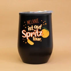 Thermobecher 'Spritztour' personalisiert mit Name | Geschenk für Freundinnen & JGA mit Farbauswahl