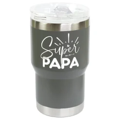 Thermobecher Super Papa aus Edelstahl & Keramik | Coffee to Go Geschenk zum Vatertag & Geburtstag