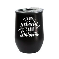 Thermobecher Weihnachten 'Ich habe gekocht - es gibt Glühwein' in 2 Farben | Weihnachtsgeschenk