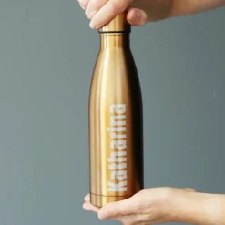 Thermosflasche in zwei Farben mit Ihrem Wunschnamen