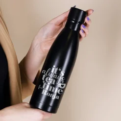 Thermosflasche - it's always tea time for - mit Namensgravur