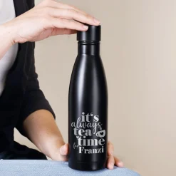 Thermosflasche - it's always tea time for - mit Namensgravur