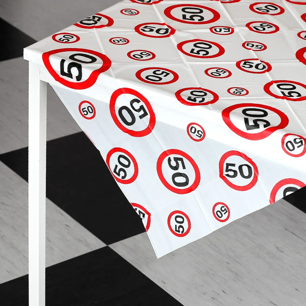 Tischdecke für die 50. Geburtstagsparty