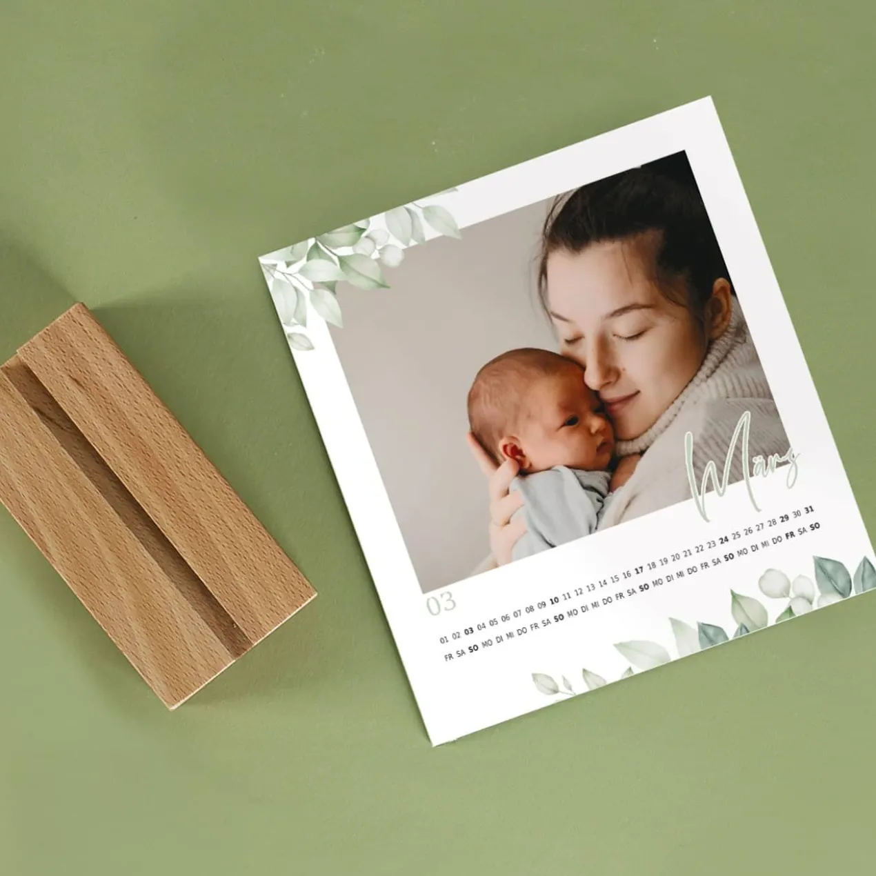 Tischkalender - Eukalyptus - mit Ihren Wunschfotos bedruckt