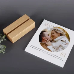 Tischkalender mit runden Fotos bedruckt - individuell gestaltbar