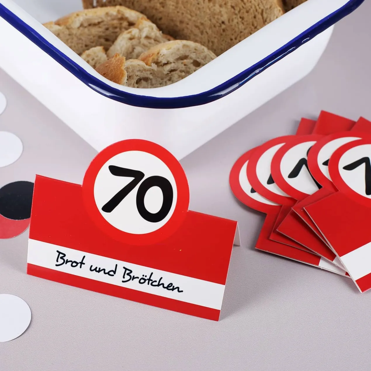 Tisch-Karten für den 70. Geburtstag